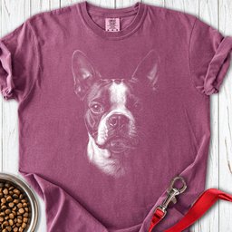 Boston Terrier Portrait Premium Tee Gift For Dog Lover