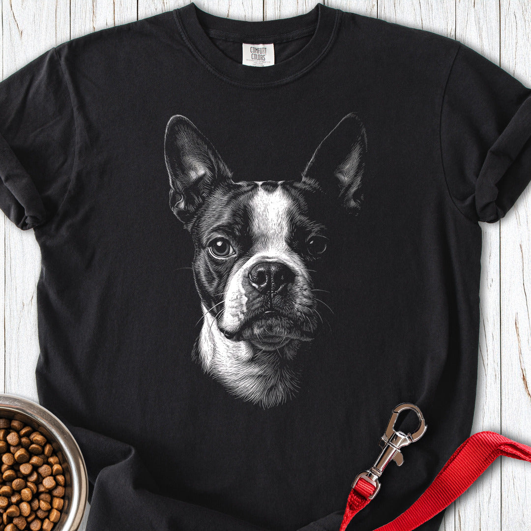 Boston Terrier Portrait Premium Tee Gift For Dog Lover