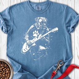 Boxer Guitar Premium Tee Gift For Dog Lover