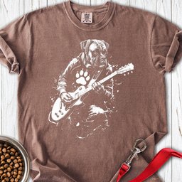 Boxer Guitar Premium Tee Gift For Dog Lover