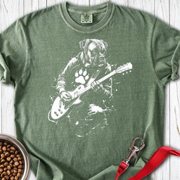 Boxer Guitar Premium Tee Gift For Dog Lover