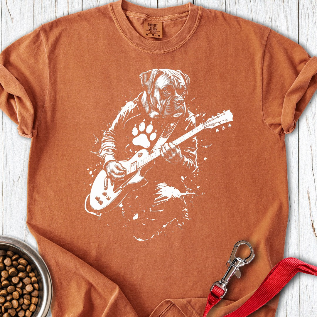 Boxer Guitar Premium Tee Gift For Dog Lover