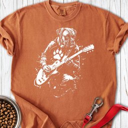 Boxer Guitar Premium Tee Gift For Dog Lover