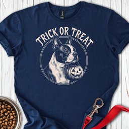 Boston Terrier Trick Or Treat T Shirt Gift For Dog Lover