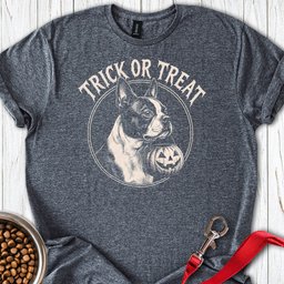 Boston Terrier Trick Or Treat T Shirt Gift For Dog Lover