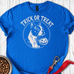 Boston Terrier Trick Or Treat T Shirt Gift For Dog Lover