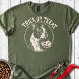 Boston Terrier Trick Or Treat T Shirt Gift For Dog Lover