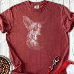 Cardigan Welsh Corgi Portrait Premium Tee Gift For Dog Lover