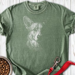 Cardigan Welsh Corgi Portrait Premium Tee Gift For Dog Lover