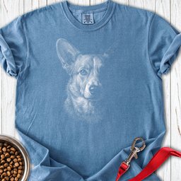 Cardigan Welsh Corgi Portrait Premium Tee Gift For Dog Lover