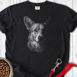 Cardigan Welsh Corgi Portrait Premium Tee Gift For Dog Lover