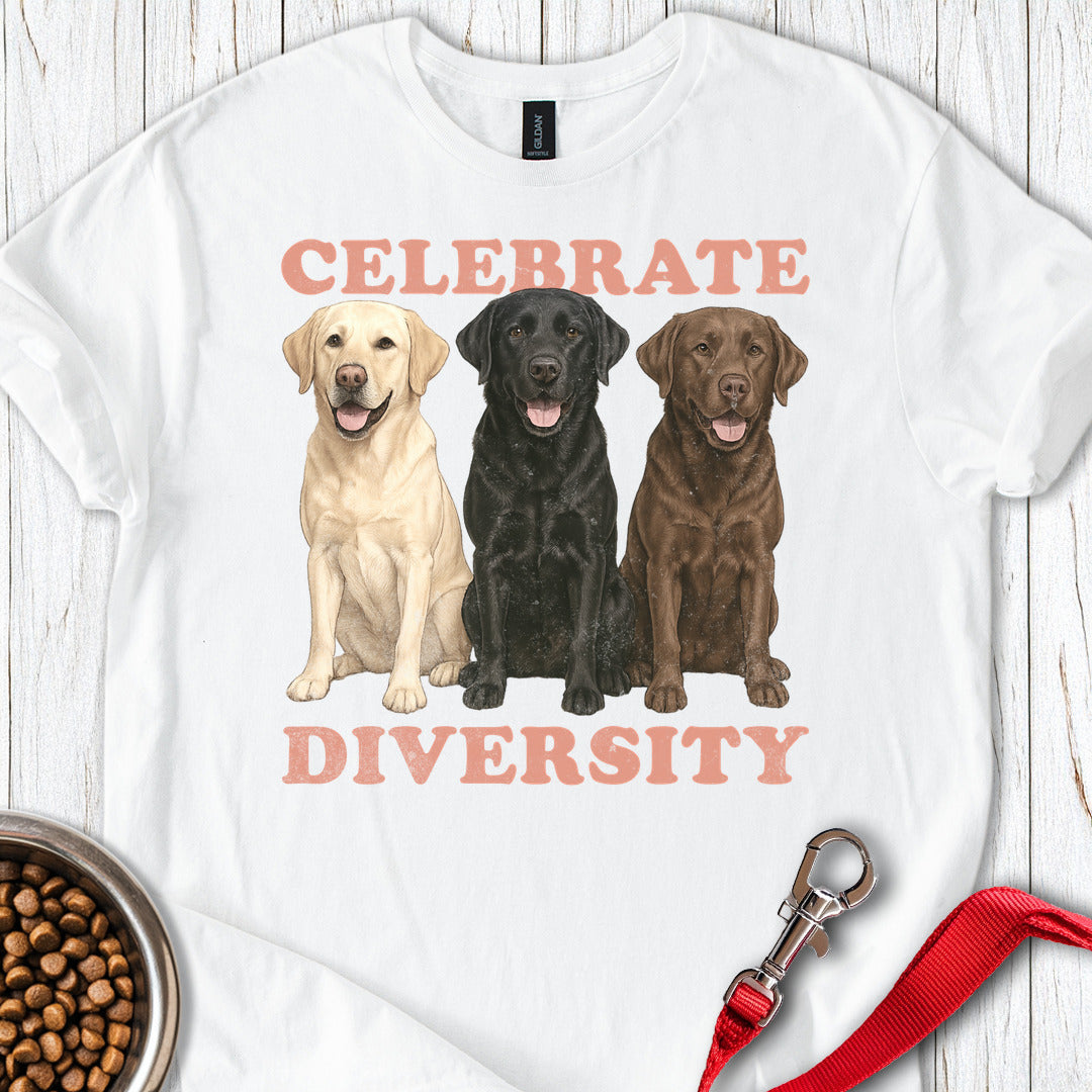 Celebrate Diversity Labrador T Shirt Gift For Dog Lover