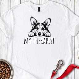 Cardigan Welsh Corgi My Therapist T Shirt Gift For Dog Lover