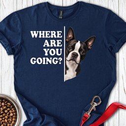 Boston Terrier Where Are You Going T Shirt Gift For Dog Lover