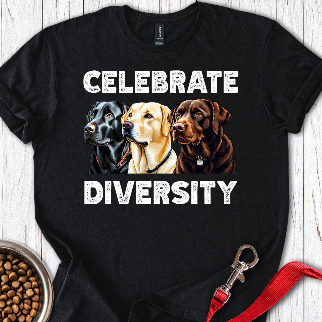 Celebrate Diversity Labrador T Shirt Gift For Dog Lover