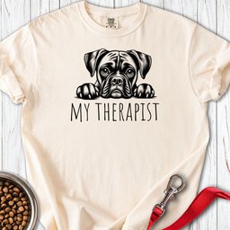 Boxer My Therapist Premium Tee Gift For Dog Lover