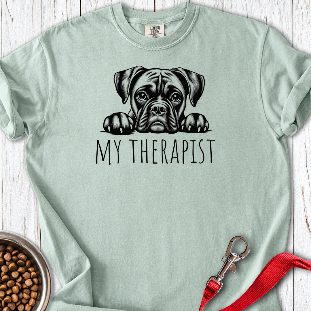 Boxer My Therapist Premium Tee Gift For Dog Lover