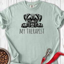Boxer My Therapist Premium Tee Gift For Dog Lover