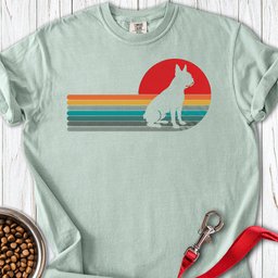 Boston Terrier Retro Sunset Premium Tee Gift For Dog Lover