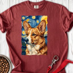 Cardigan Welsh Corgi Red Van Gogh Premium Tee Gift For Dog Lover
