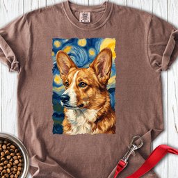 Cardigan Welsh Corgi Red Van Gogh Premium Tee Gift For Dog Lover