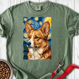 Cardigan Welsh Corgi Red Van Gogh Premium Tee Gift For Dog Lover