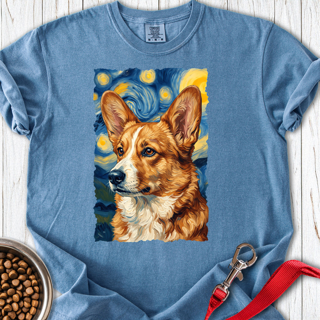 Cardigan Welsh Corgi Red Van Gogh Premium Tee Gift For Dog Lover