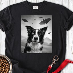 Border Collie Ufo Premium Tee Gift For Dog Lover