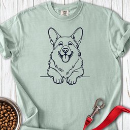 Cardigan Welsh Corgi Lineart Premium Tee Gift For Dog Lover