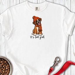 Boxer Its Fall Yall Premium Tee Gift For Dog Lover