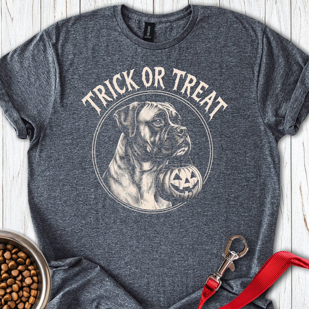 Boxer Trick Or Treat Halloween T Shirt Gift For Dog Lover