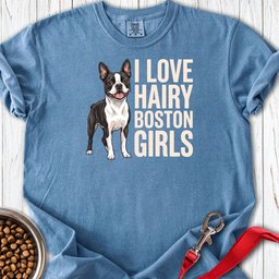 Boston Terrier Hairy Girls Premium Tee Gift For Dog Lover