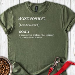Boxer Boxtrovert T Shirt Gift For Dog Lover