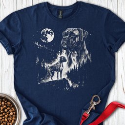 Boxer Moon T Shirt Gift For Dog Lover