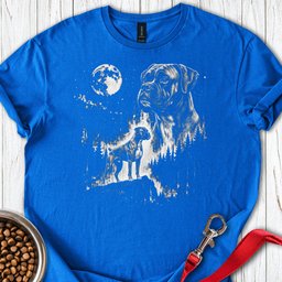 Boxer Moon T Shirt Gift For Dog Lover