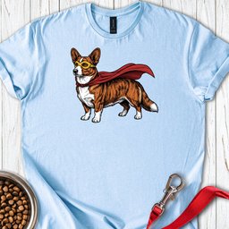 Cardigan Welsh Corgi Red Brindle Superhero T Shirt Gift For Dog Lover