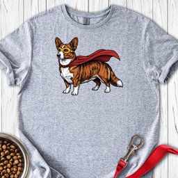 Cardigan Welsh Corgi Red Brindle Superhero T Shirt Gift For Dog Lover