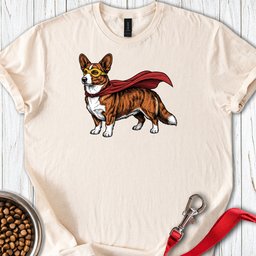 Cardigan Welsh Corgi Red Brindle Superhero T Shirt Gift For Dog Lover