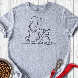 Cardigan Welsh Corgi And Girl T Shirt Gift For Dog Lover
