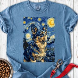 Cardigan Welsh Corgi Van Gogh Premium Tee Gift For Dog Lover