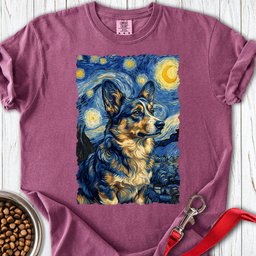Cardigan Welsh Corgi Van Gogh Premium Tee Gift For Dog Lover
