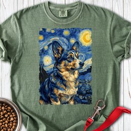 Cardigan Welsh Corgi Van Gogh Premium Tee Gift For Dog Lover