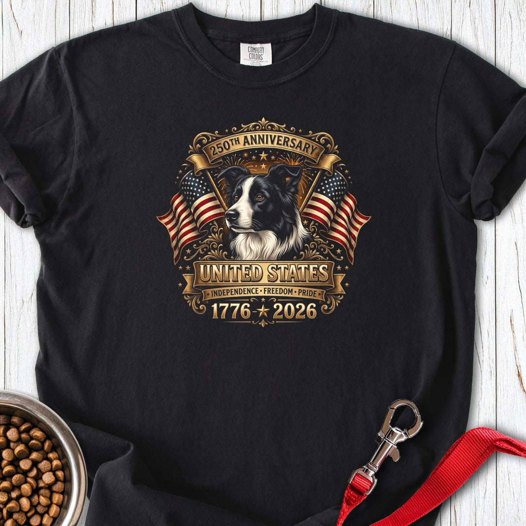 Border Collie USA 250 Anniversary Premium Tee Gift For Dog Lover
