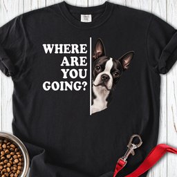 Boston Terrier Where Are You Going Premium Tee Gift For Dog Lover