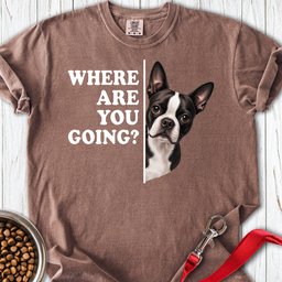 Boston Terrier Where Are You Going Premium Tee Gift For Dog Lover