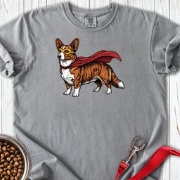 Cardigan Welsh Corgi Red Brindle Superhero Premium Tee Gift For Dog Lover