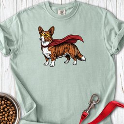 Cardigan Welsh Corgi Red Brindle Superhero Premium Tee Gift For Dog Lover