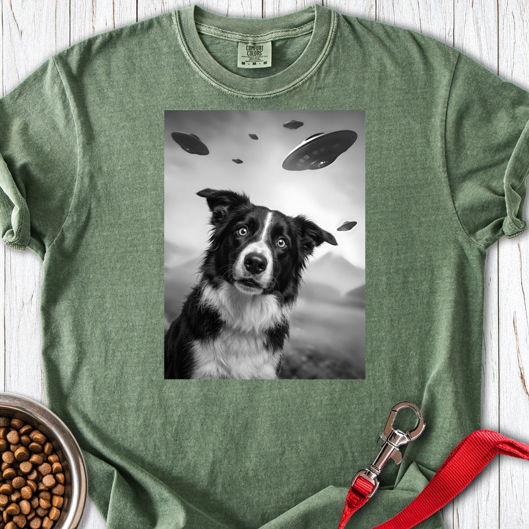 Border Collie Ufo Premium Tee Gift For Dog Lover