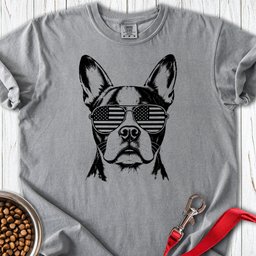 Boston Terrier Flag Shades Premium Tee Gift For Dog Lover