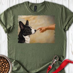 Cardigan Welsh Corgi Black And White Creation T Shirt Gift For Dog Lover